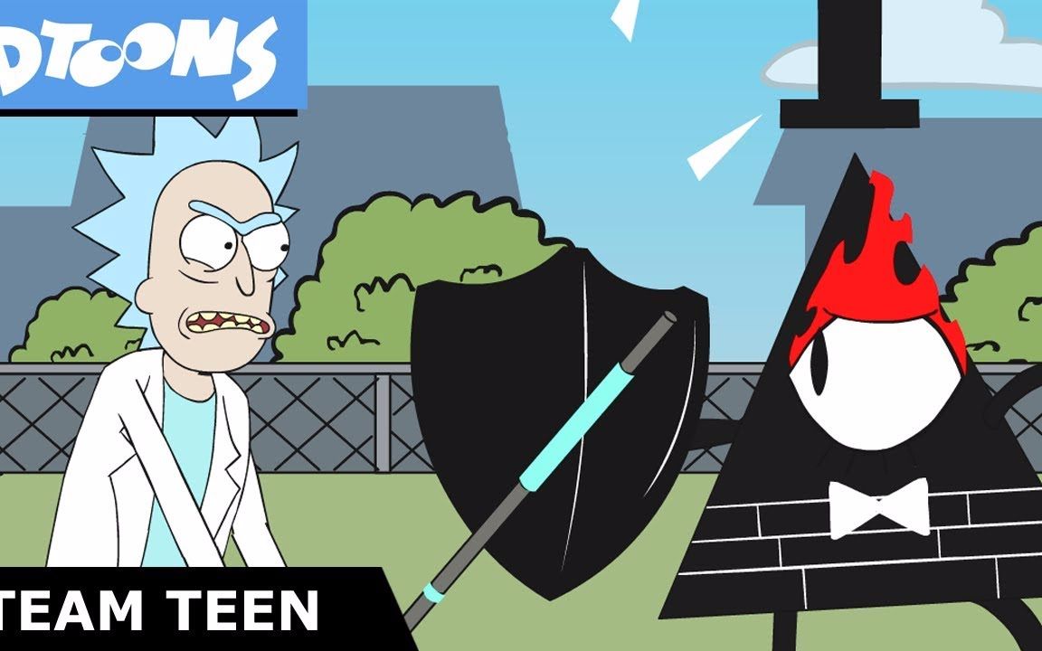 [图]【美漫大穿越第二部part2】Rick VS Bill Cipher 动画【Rick and Morty X Gravity Falls】