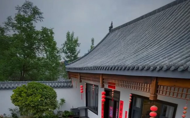 仿古中式小院,農村自建房古建四合院小青瓦