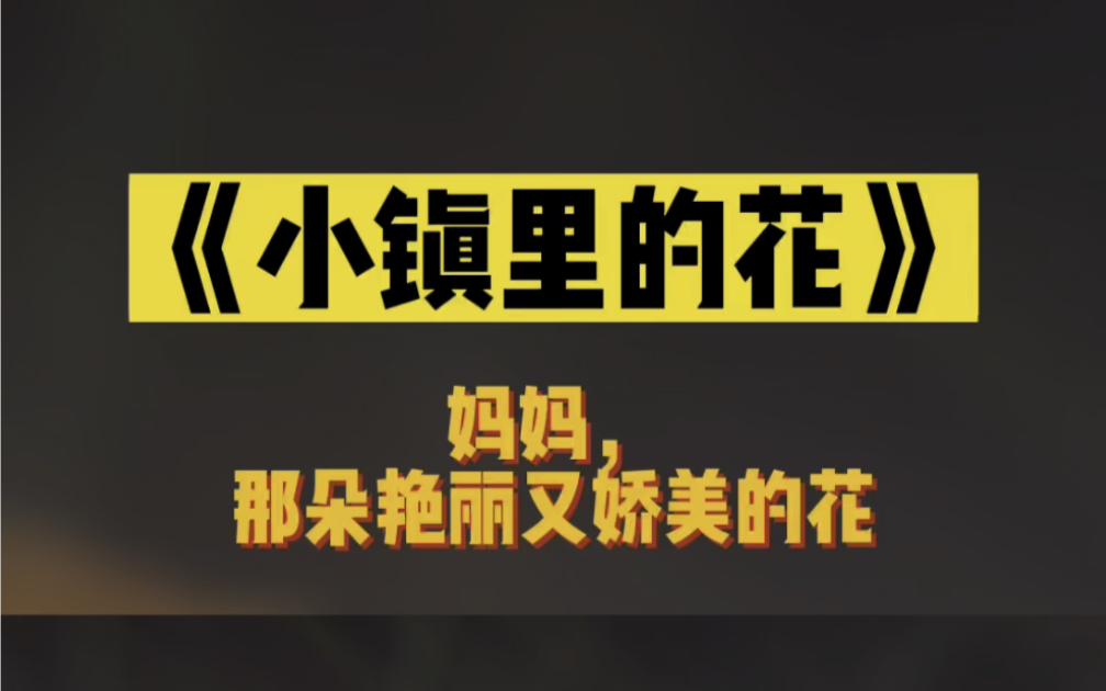 【音乐分享】一首关于母亲的歌,却不是在讲传统意义上的母爱,而是在歌颂一个自由、不屈、独立的灵魂 华晨宇《小镇里的花》哔哩哔哩bilibili