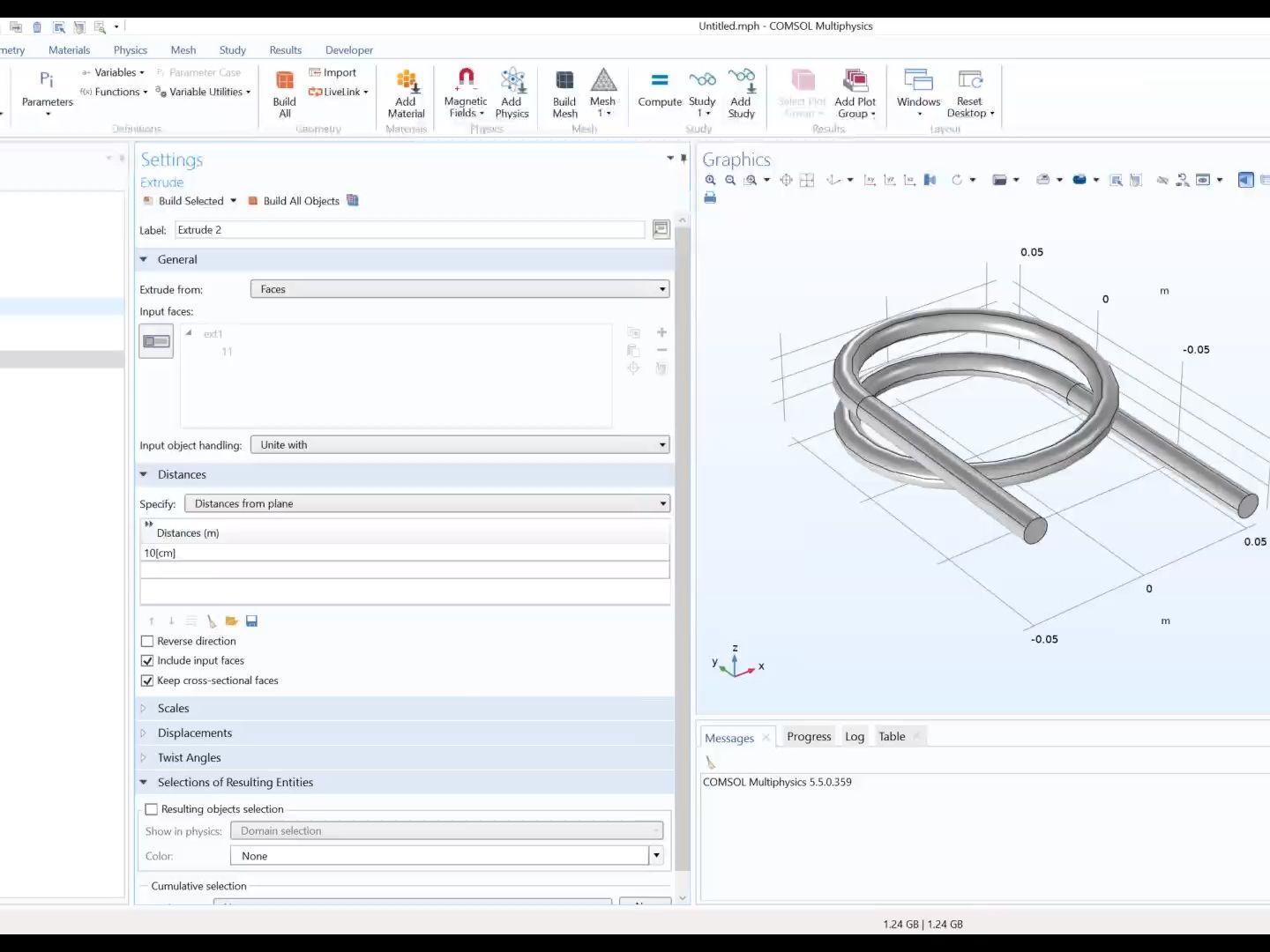 [图]COMSOL 电磁线圈建模 16构建 3D 线圈模型简介