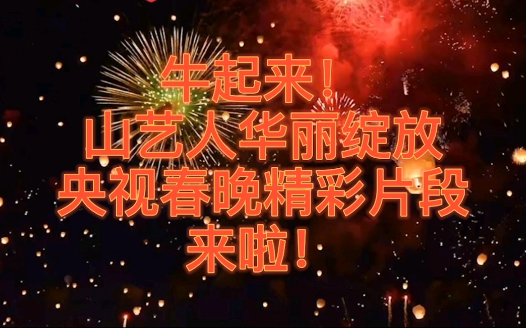 牛起来!山艺人华丽绽放央视春晚精彩片段来啦!