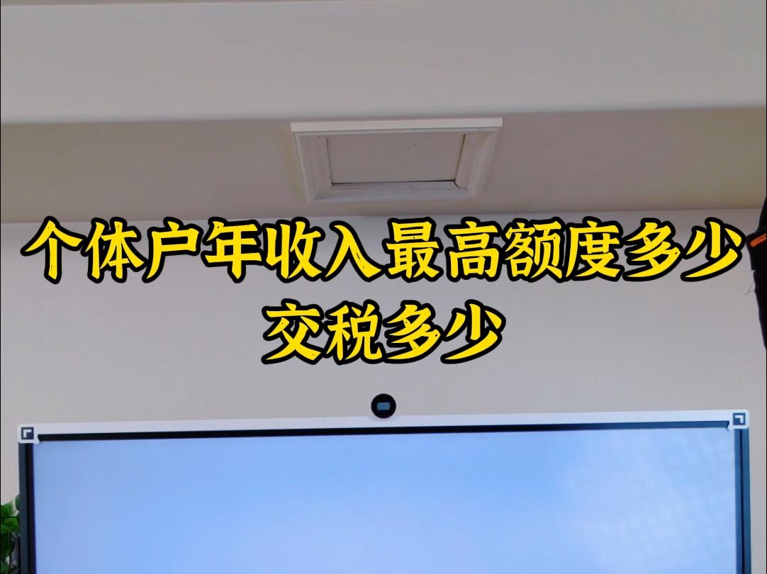 个体户年收入最高额度多少,交税多少哔哩哔哩bilibili