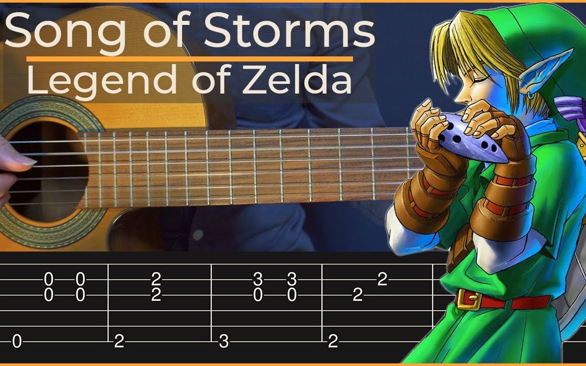 [图]Song of Storms - Legend of Zelda (Simple Guitar Tab)