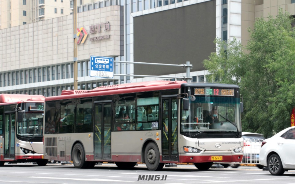 天津公交12路klq6109gaheve5b 车内行驶实录