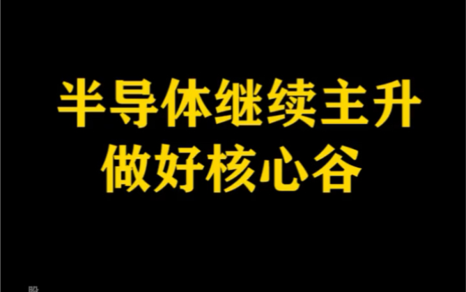 半导体继续主升,做好核心股哔哩哔哩bilibili