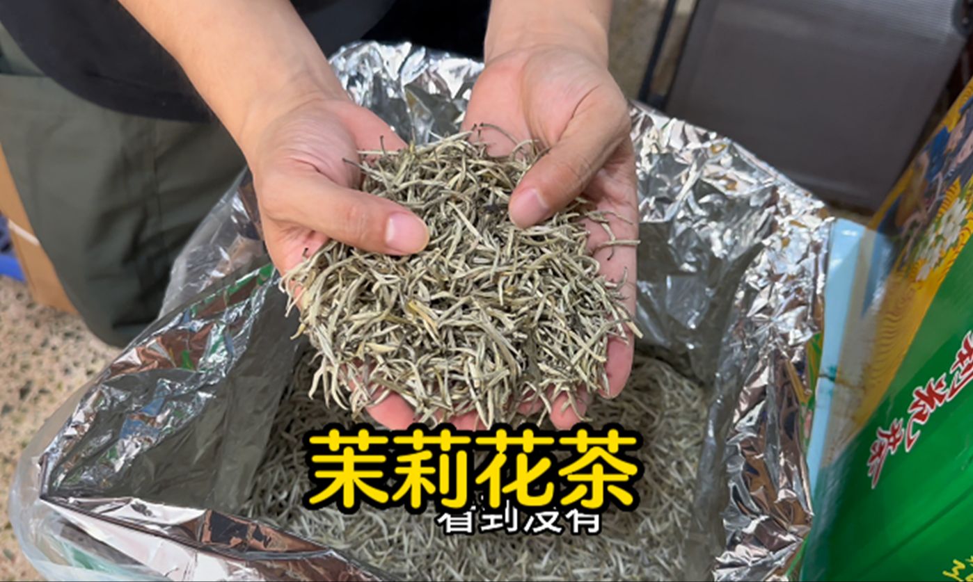 定制的茉莉花茶到货了,这么好的芽一斤只要200多,性价比非常高哔哩哔哩bilibili