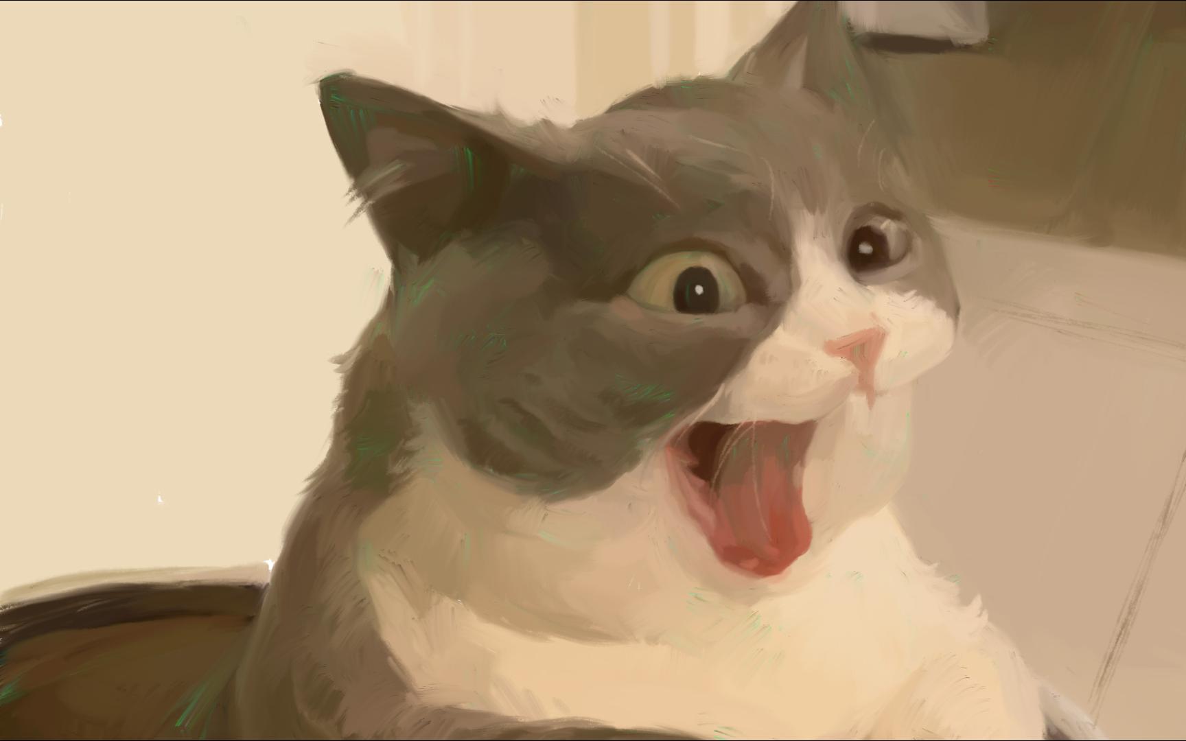 【ps绘画】表情包猫猫