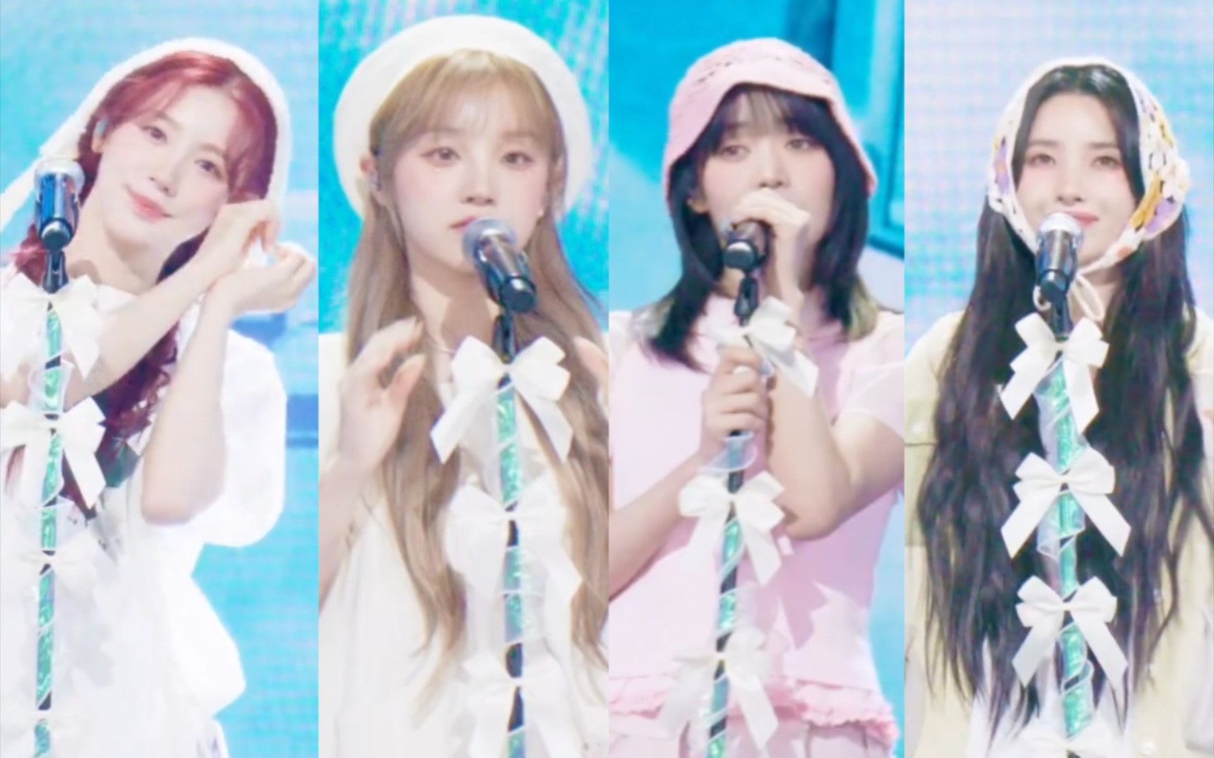 麦克风支架上都有蝴蝶结!gidle四人fate直拍 谁的part放谁版