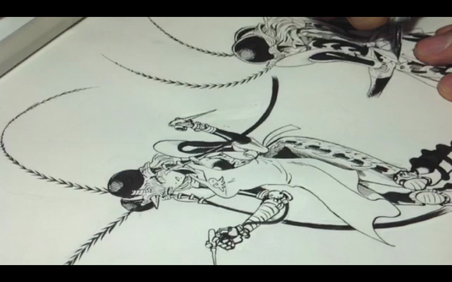 31 村田雄介 一拳超人动画特典海报草稿 涂鸦蚊女