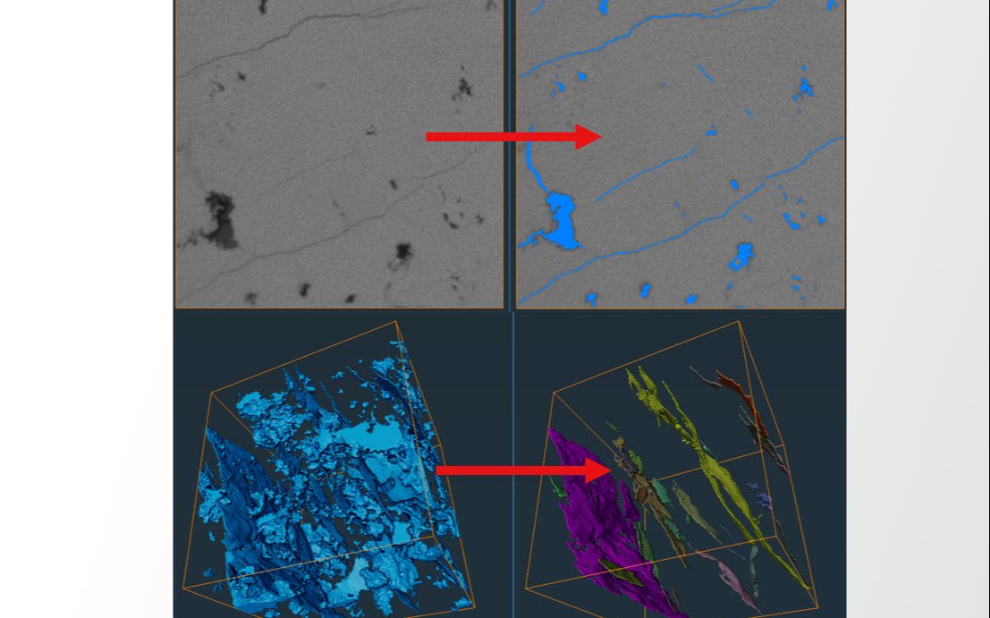 [图]【Avizo Demo】岩石细微裂隙图像分析 (蔡司CT数据)