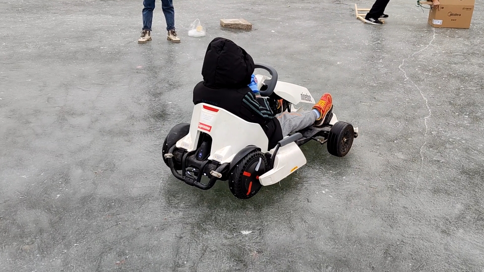 小米九号卡丁车冬季冰面模式