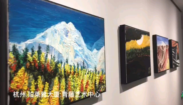 “天才自闭症画家”毕昌煜油画作品展在杭州开幕哔哩哔哩bilibili