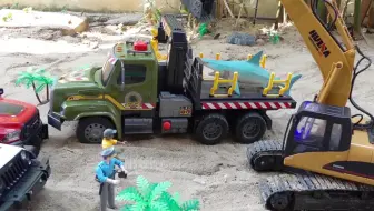工程车玩具 消防车 挖掘机玩具 儿童玩具 少儿玩具 亲子游戏 动画 挖掘机视频 大卡车运输机 工程车 宝宝巴士 少儿英语 玩具车