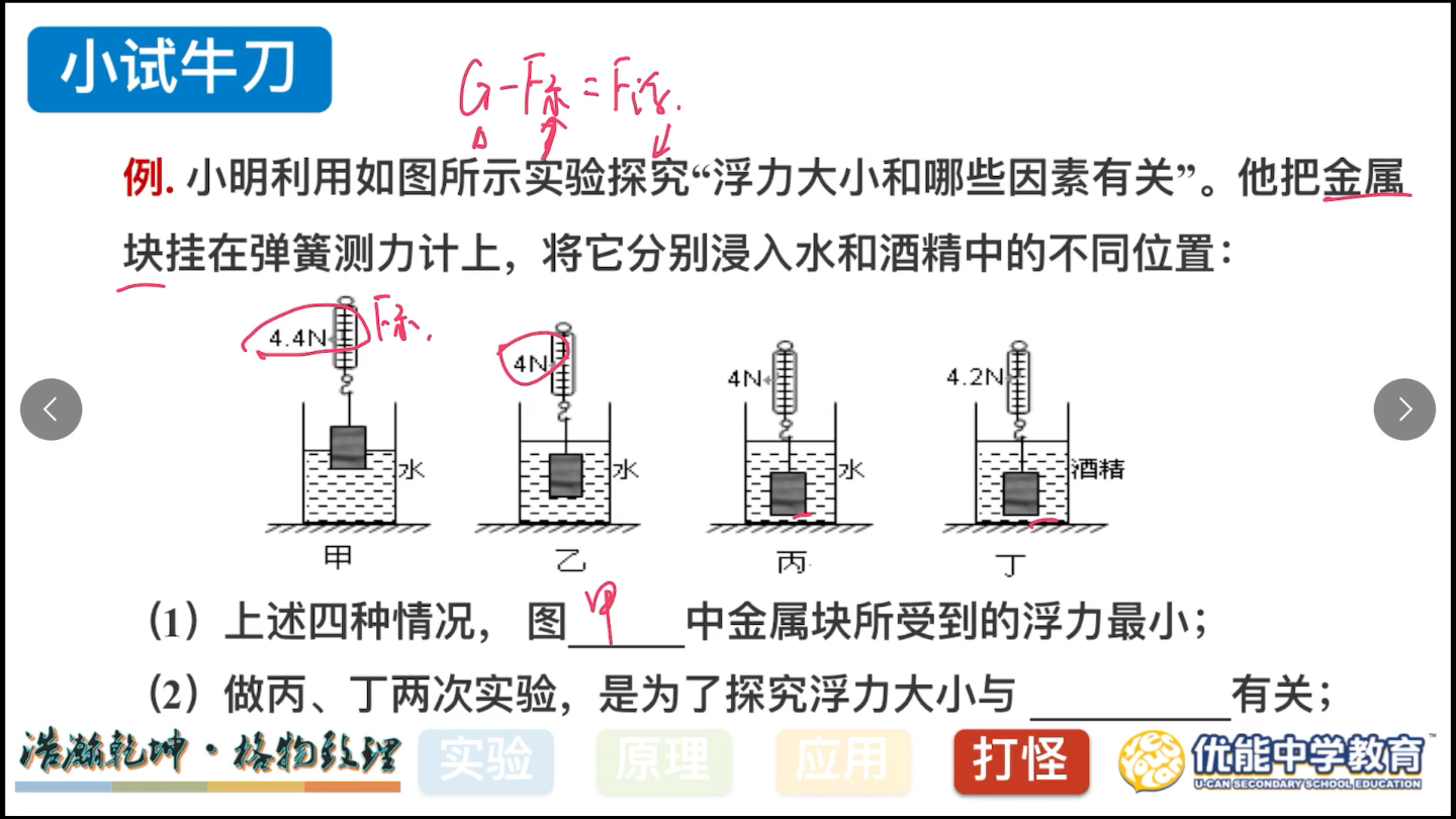 浮力大小的影响因素