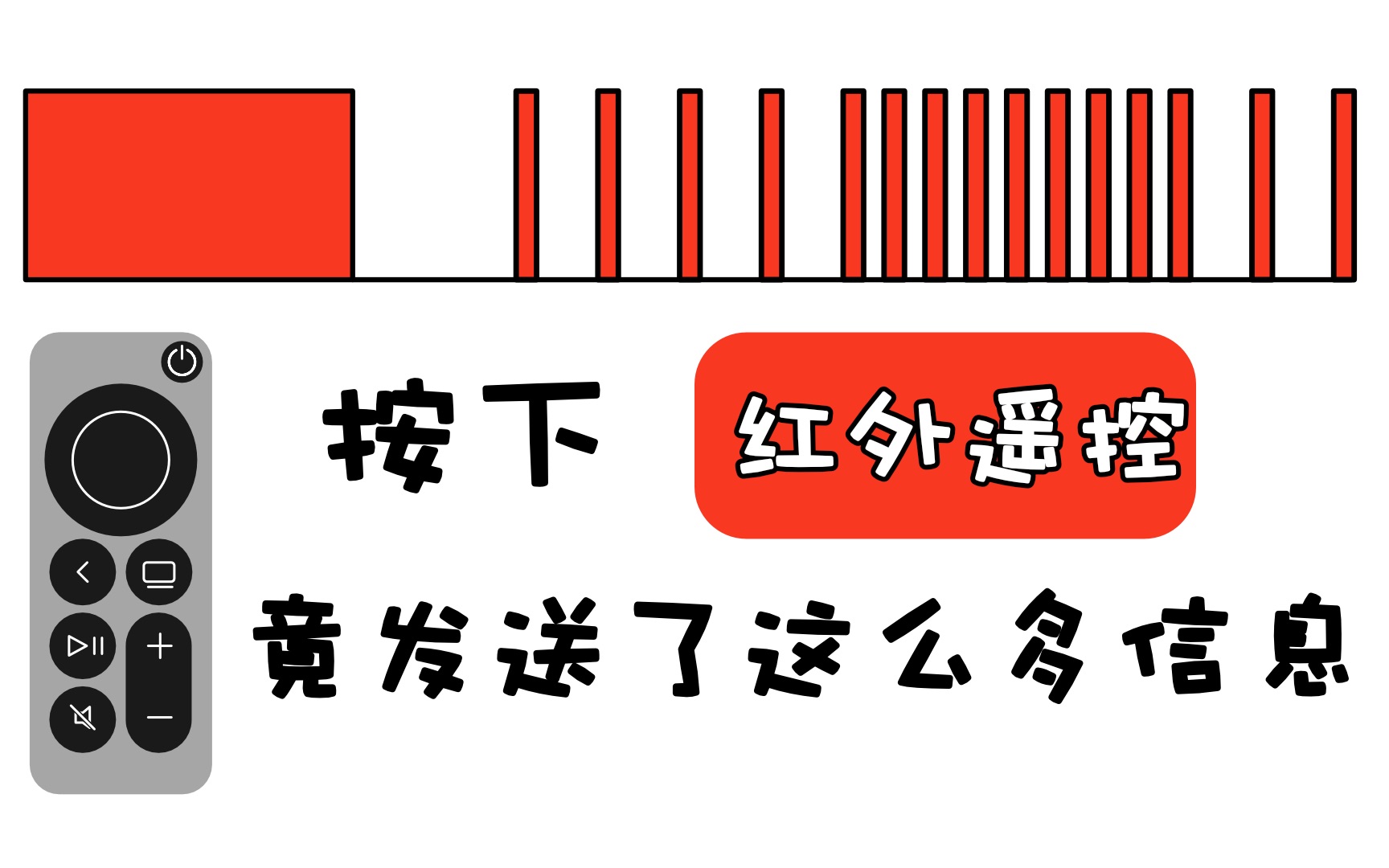 一帧红外遥控信号,竟如此复杂,超乎你的想象!红外遥控的工作原理!