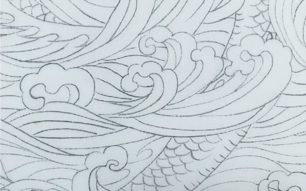 工笔画水纹线条