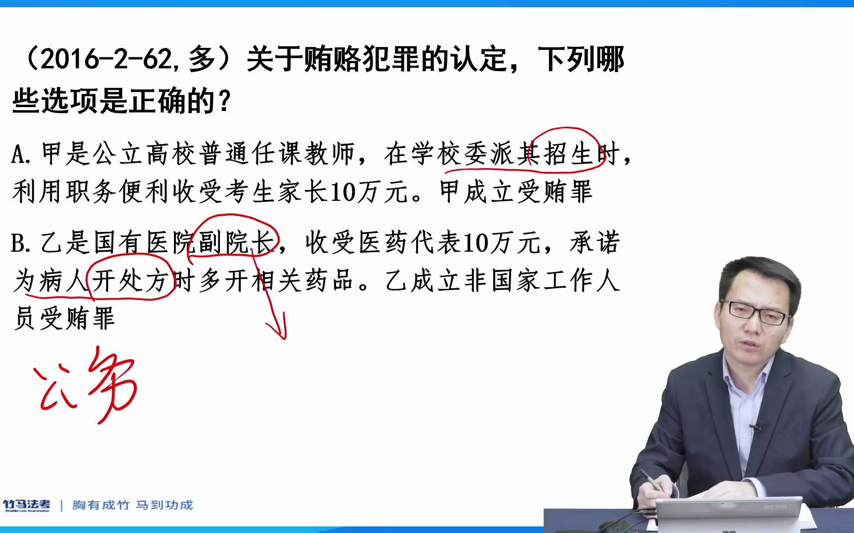 [图]受贿罪的行为结构 2016年卷二第62题