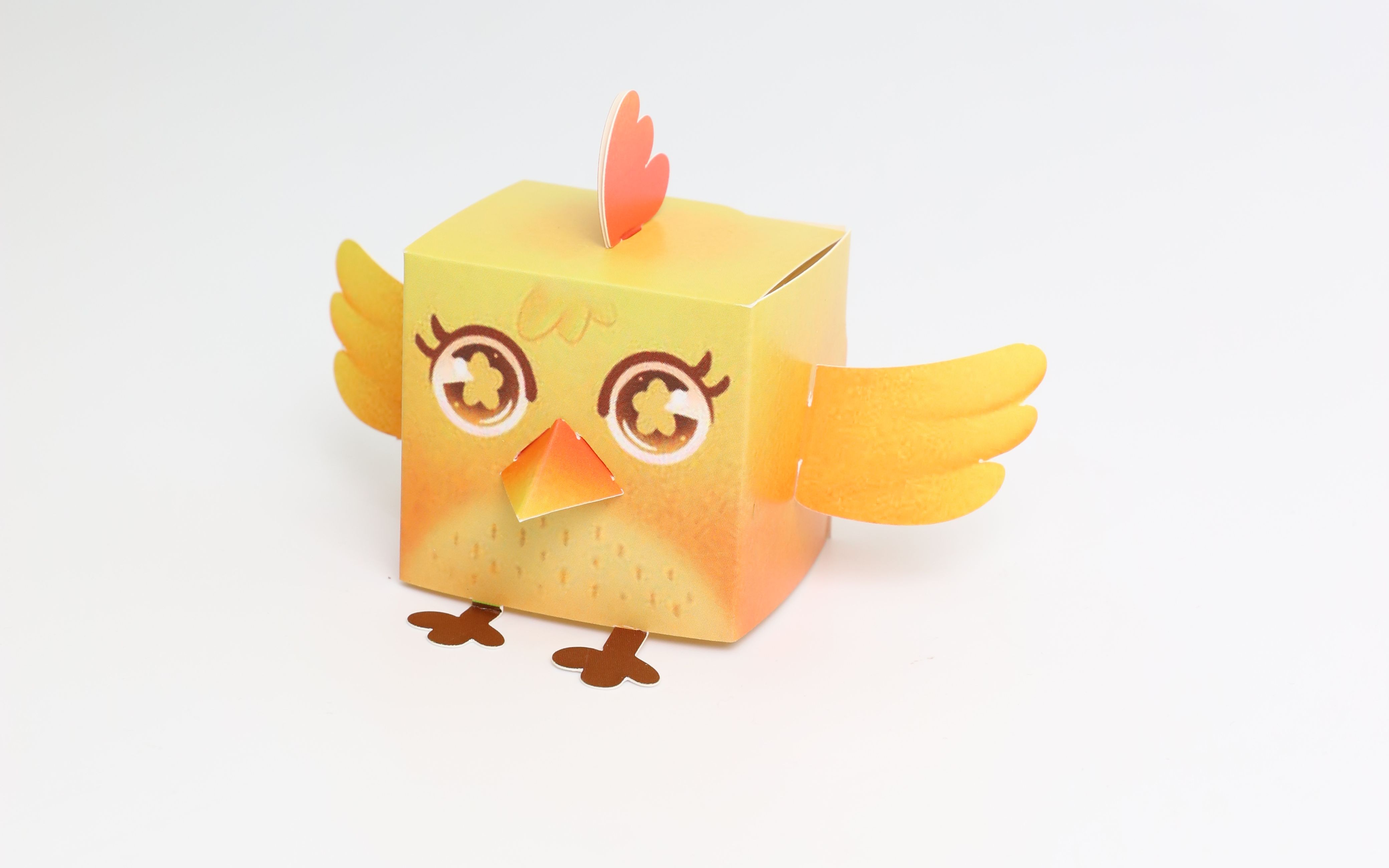 爱涂图3d立体动物折纸小鸡