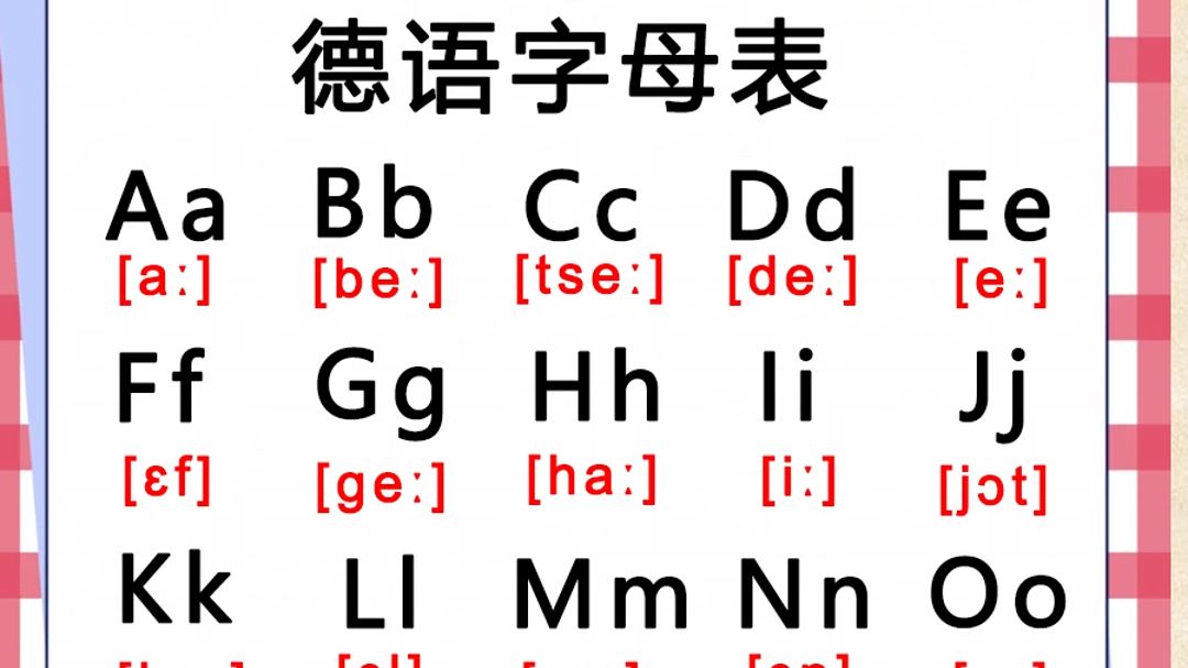 30个德语字母,地道发音教学!跟读练习