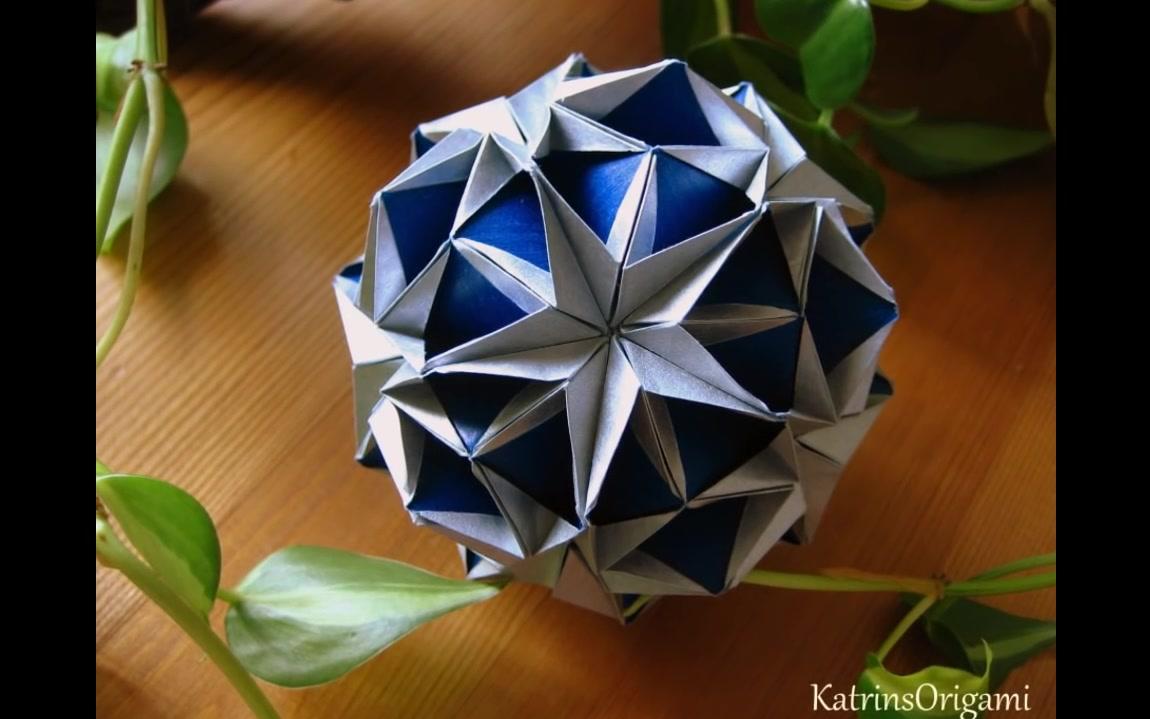 折纸教程搬运-----------雪花星花球_哔哩哔哩_bilibili