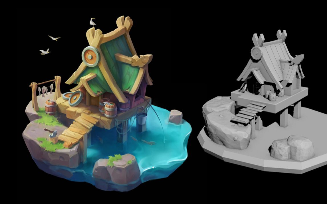 活动  【3dmax建模】零基础学游戏场景"小木屋"模型建模