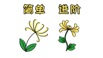 小学生菊花简笔画，简单易画