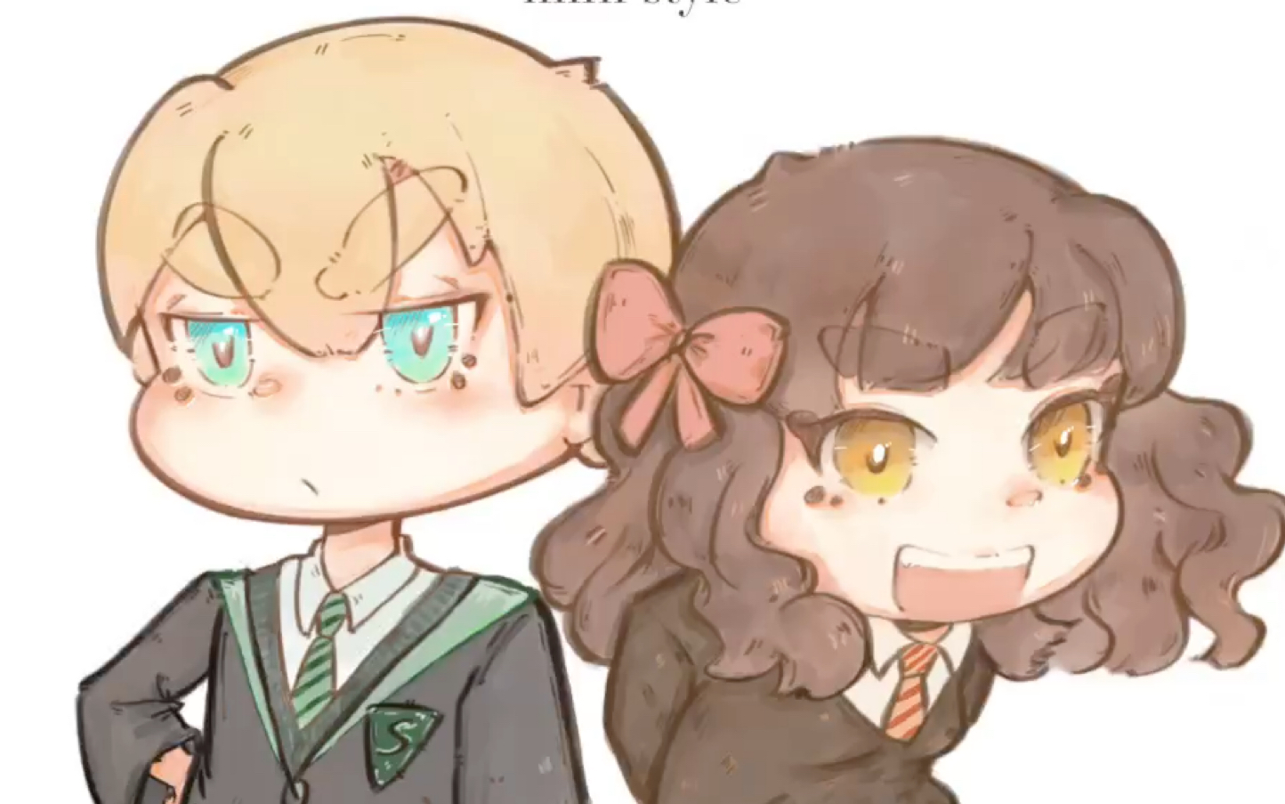 【德赫/procreate绘画】q版小人(带文字解说)【板繪過程】抽個白天一