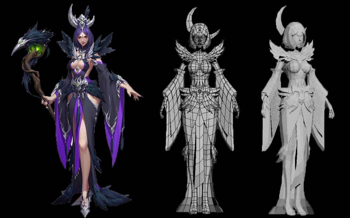 3dmax人物建模游戏角色建模师教你如何快速完成人物模型完整装备头发