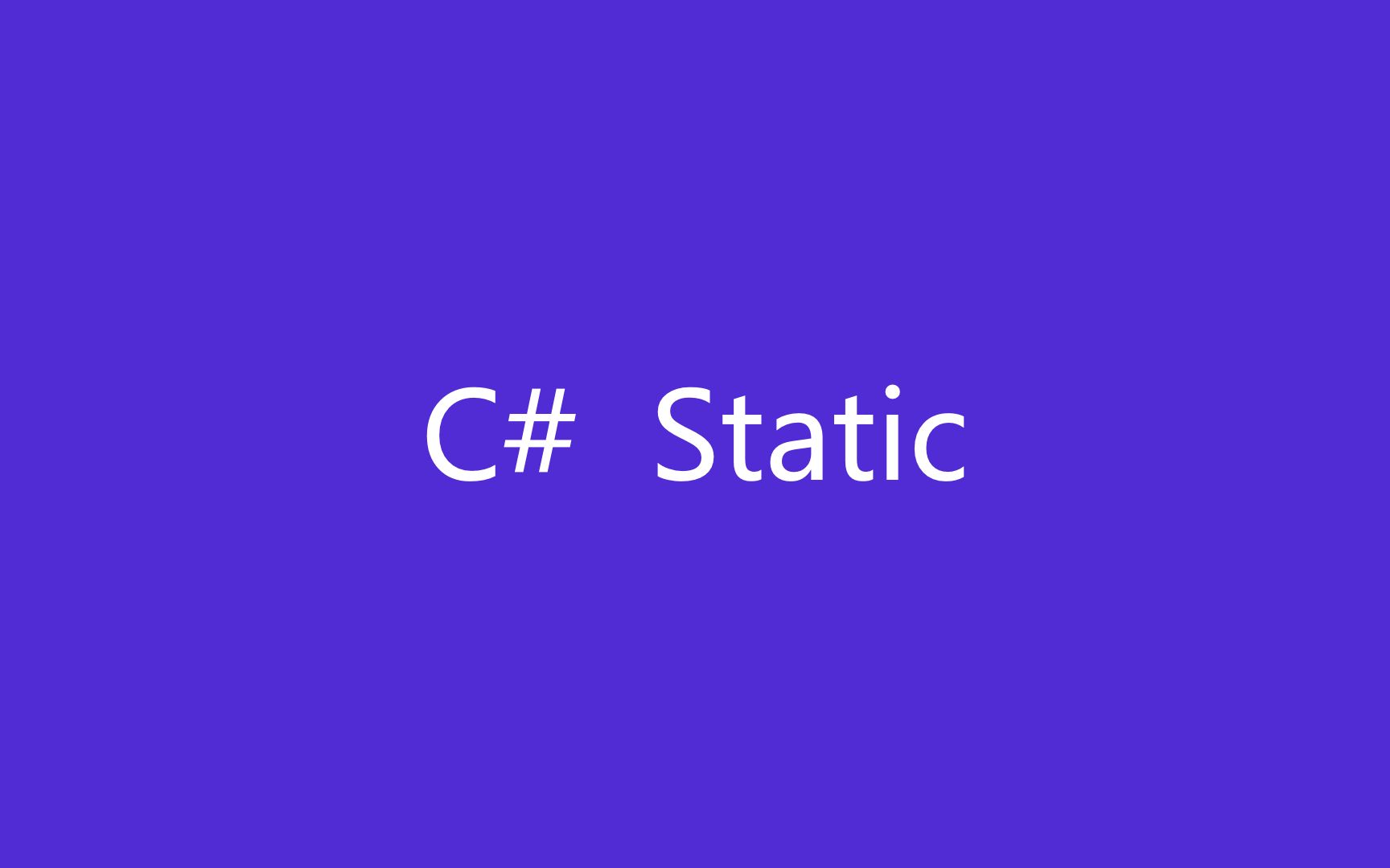 CSharp知识点【C#】  Static哔哩哔哩bilibili