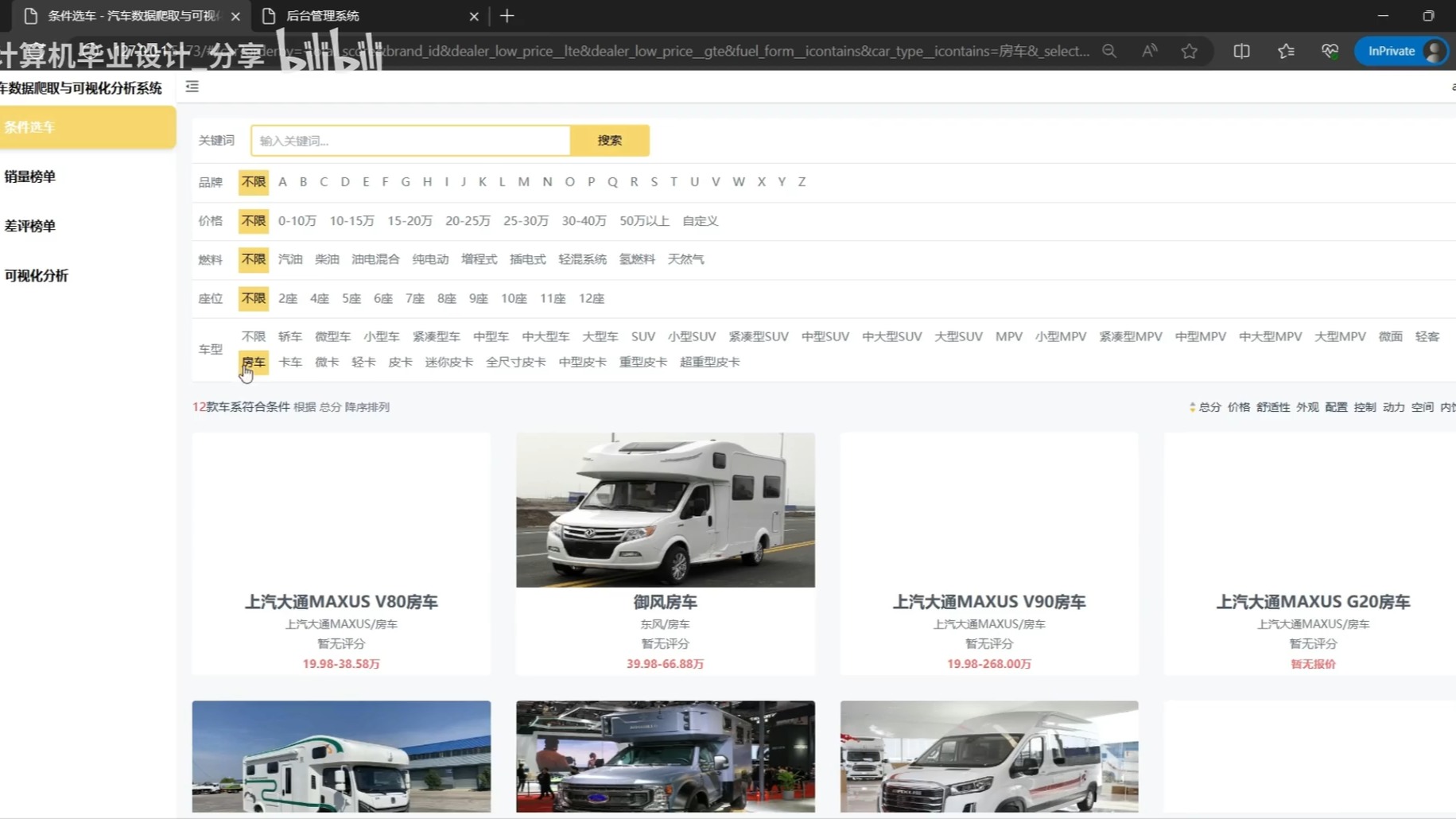 python汽车数据采集分析可视化系统 汽车销售数据 毕业设计 爬虫 新能源汽车 Django框架哔哩哔哩bilibili