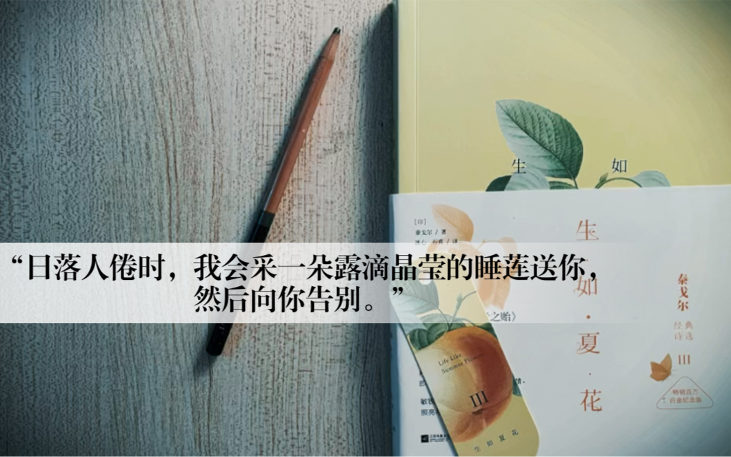 [图]中文睡前故事 | 轻语 | 女声 | 晚安 | 泰戈尔诗集 | 《生如夏花》