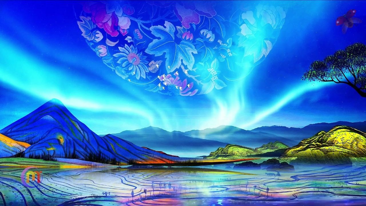 独舞舞蹈少数民族彝族风情舞台演出节目大屏幕高清led背景视频素材