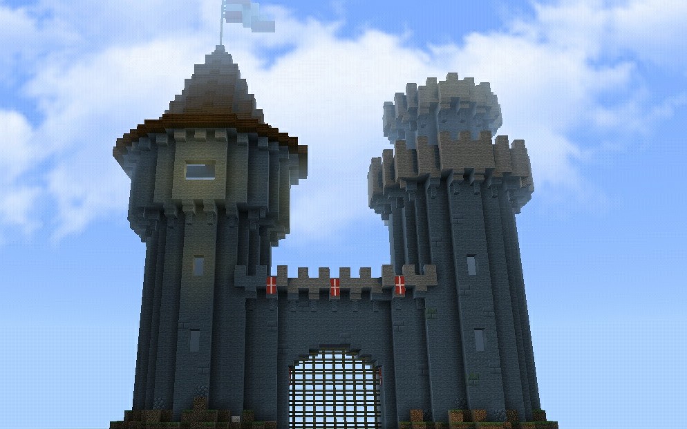 我的世界pe菜鸟装饰城堡建筑用的感应门