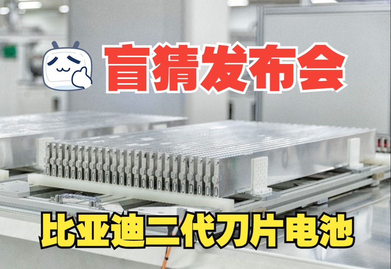盲猜比亚迪二代刀片电池