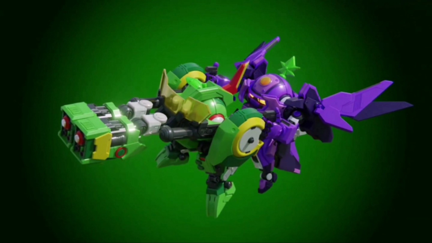 壹理创玩小果战宝爱心合击弹模式,拼装小果战宝官方宣传展示动画视频