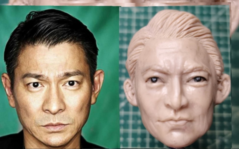 软陶头像八:刘德华,软陶人偶头雕