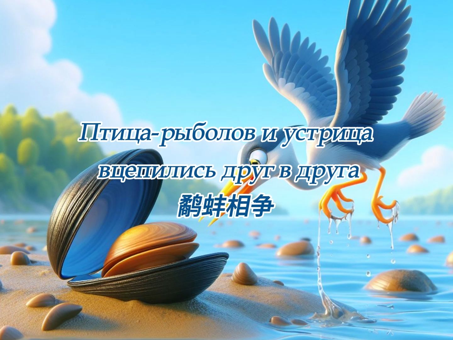 用俄语讲中国故事之鹬蚌相争