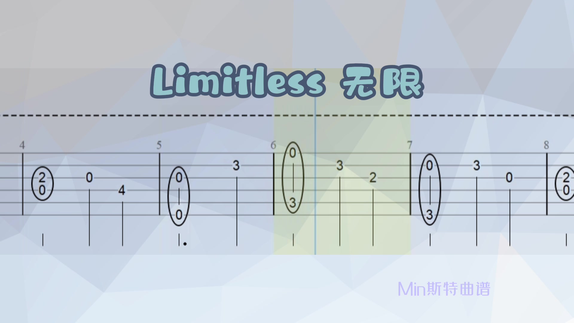 limitless吉他谱图片