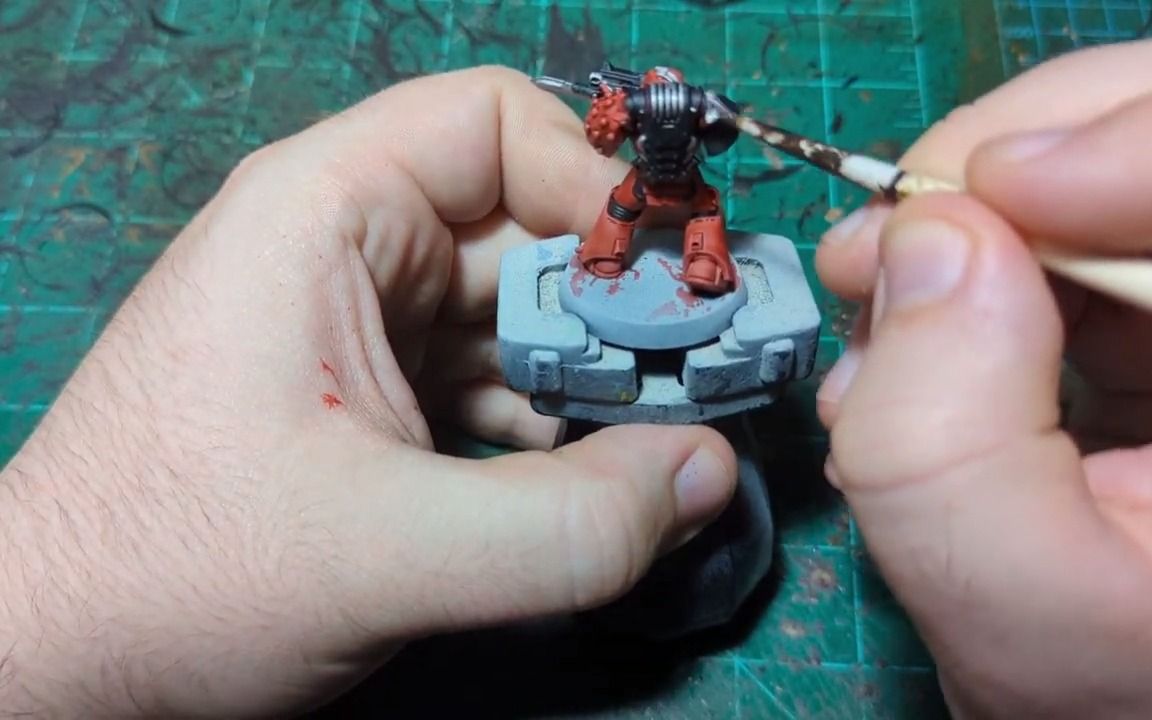 [图]Painting the Legions of the Horus Heresy WITHOUT an Airbrush_ Blood Angels