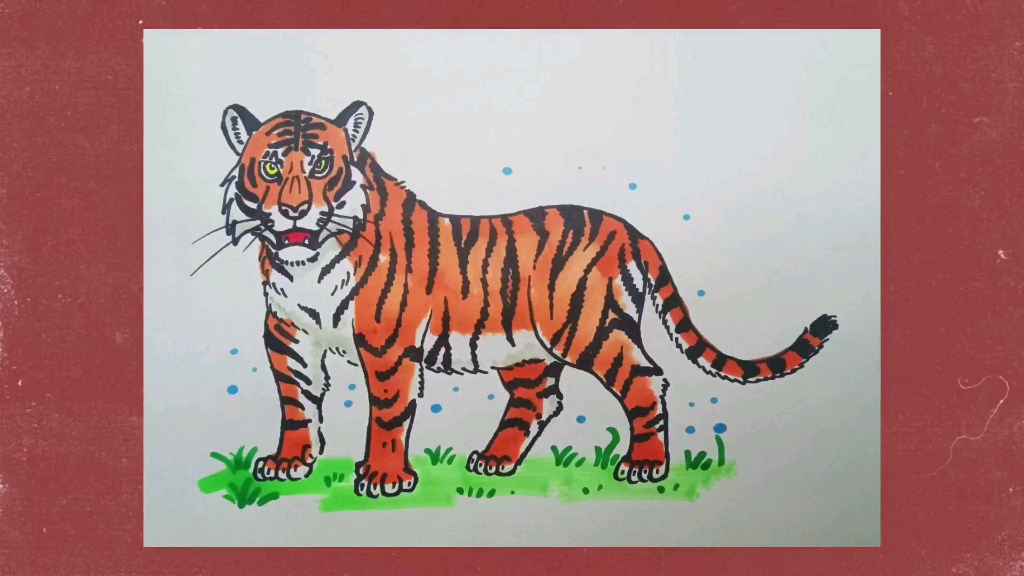 老虎绘画教程,讲解详细,适合跟画