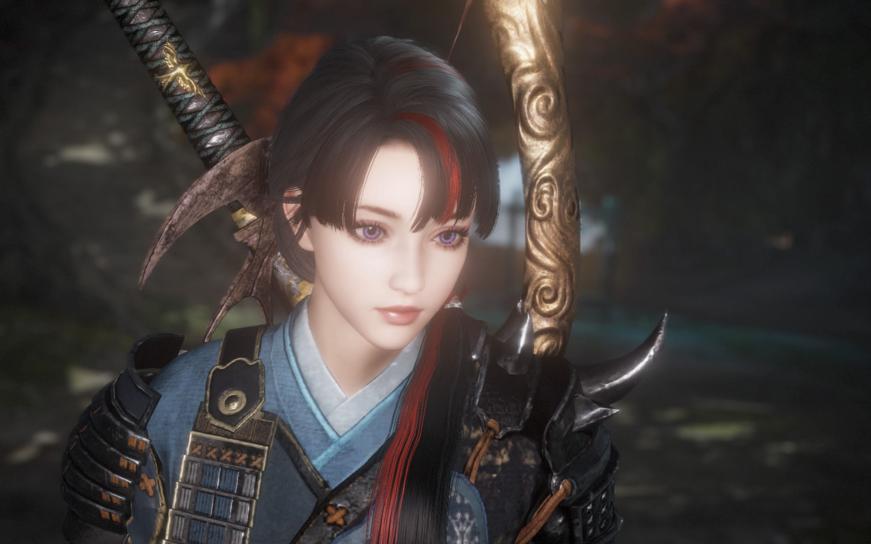 【游聊】仁王2——很适合薙刀镰的结发少女捏脸数据