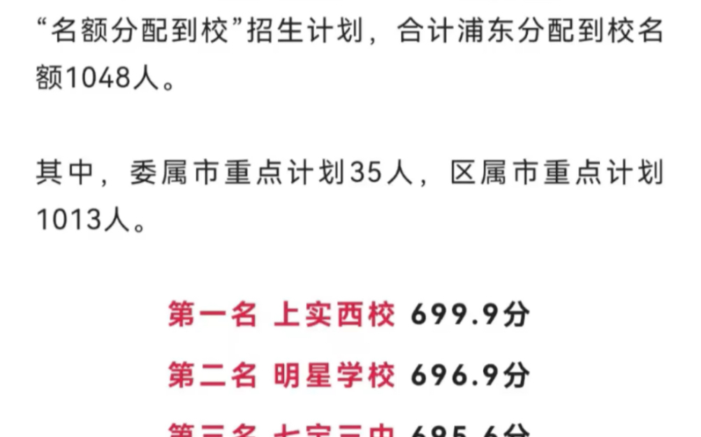 万万没有想到,按照今年名额分配到校分数线排名,上海各个区公办初中排行榜变化特别大.闵行上实西校超过七宝二中,浦东进才南校压过张集,徐汇园南...