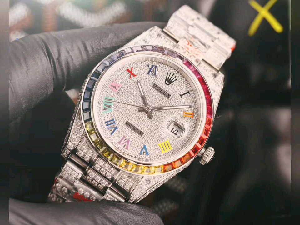 v茄ama709劳力士彩虹日志机械手表评测对比材质机芯堪比专柜[货到付款