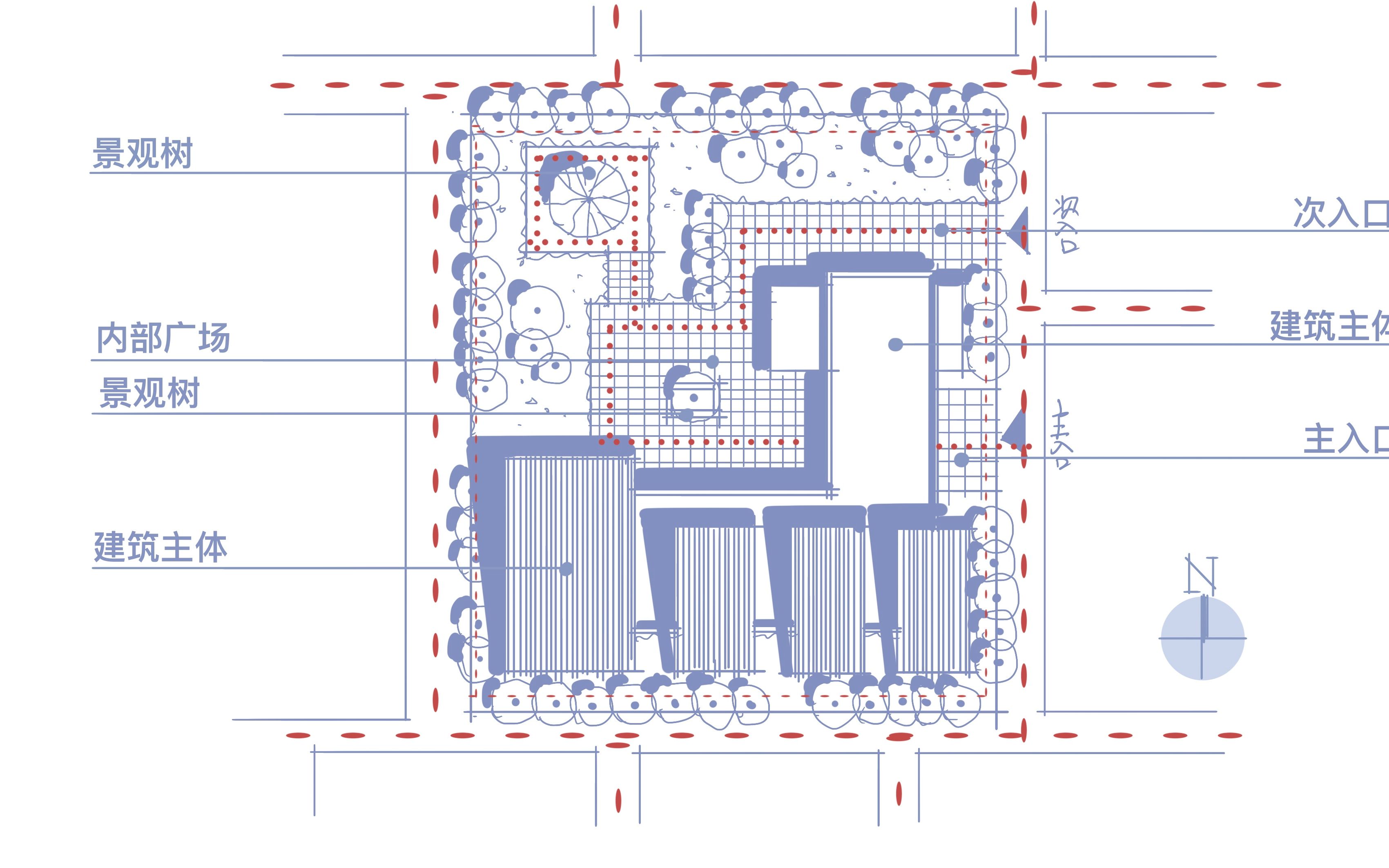 活动作品场地设计300例方形地块l形建筑体块