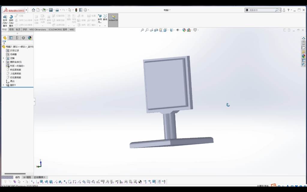 电脑显示屏 solidworks建模模型,robotstudio工作站(接代做,毕业设计,毕业论文,讲解工作站,模型制作等等)哔哩哔哩bilibili