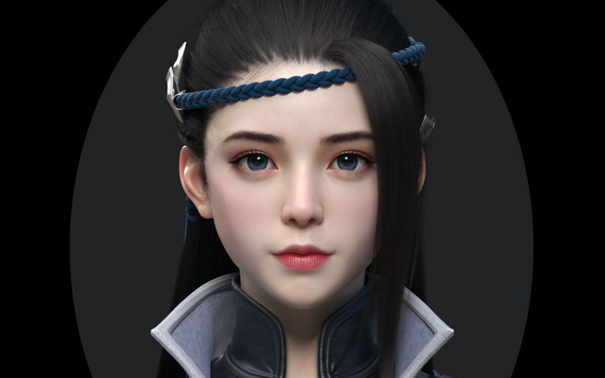 maya建模 国风女性角色制作 人物建模