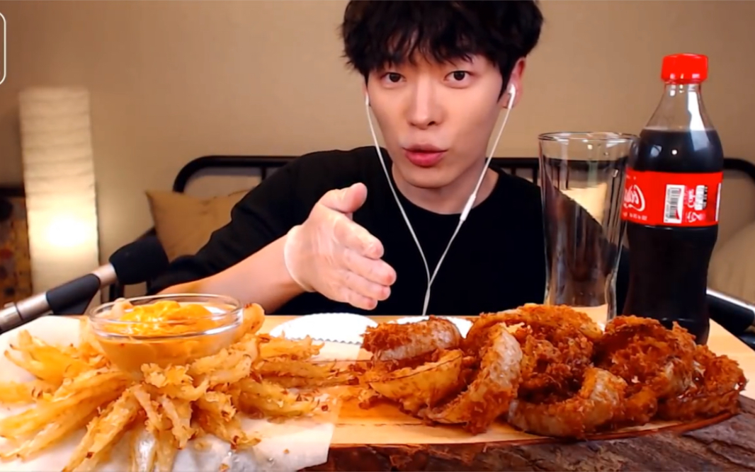 [sio asmr]洋葱花vs洋葱圈 油炸食物 安眠向助眠吃播 mukbang real