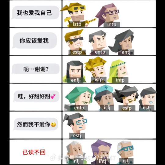 【mbti】mbti梗图——当你对MBTI16人格说 我爱你哔哩哔哩bilibili