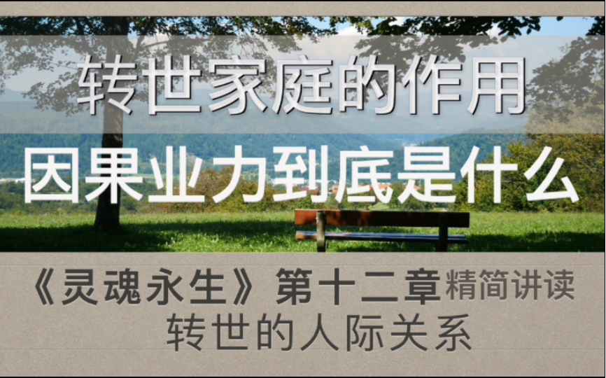 《灵魂永生》第十二章 转世的人际关系 赛斯书精简讲读系列