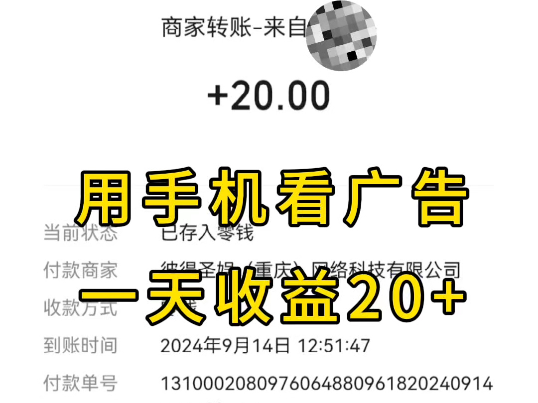 新平台看广告,一天几十块,用手机搬砖贼香哔哩哔哩bilibili